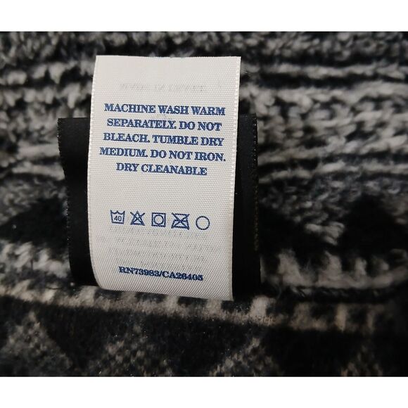 Vintage Helly Hansen fleece Sweater womens small Jacket Fairisle Full Zip front - Picture 6 of 6